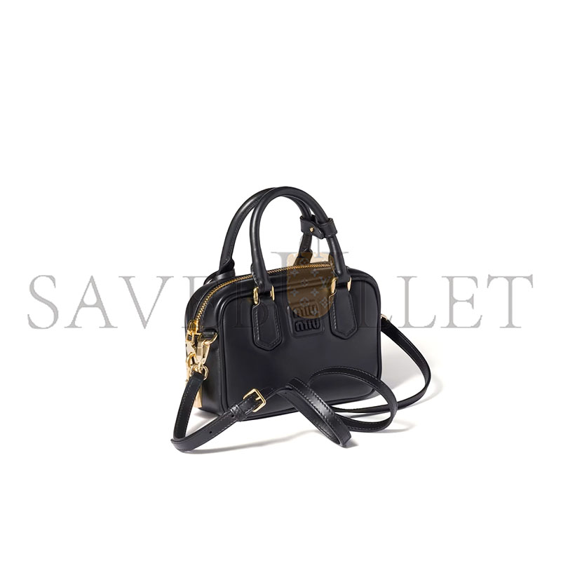 MIU MIU ARCADIE LEATHER HANDBAG 5BB123 (19*13*6cm)